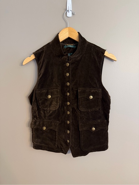 Ralph Lauren Jackets & Blazers - LAUREN Ralph Lauren Velvet Equestrian Mock Neck Vest